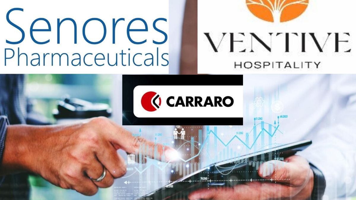 Senores की मार्केट में धमाकेदार एंट्री, Ventive ने भी कराया मुनाफा, Carraro ने दिया झटका Senores की मार्केट में धमाकेदार एंट्री, Ventive ने भी कराया मुनाफा, Carraro ने दिया झटका