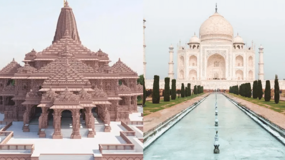 राम मंदिर के आगे फीका पड़ा ताजमहल देखने का जुनून, पहली बार यूपी में अयोध्या बनी नंबर वन राम मंदिर के आगे फीका पड़ा ताजमहल देखने का जुनून, पहली बार यूपी में अयोध्या बनी नंबर वन