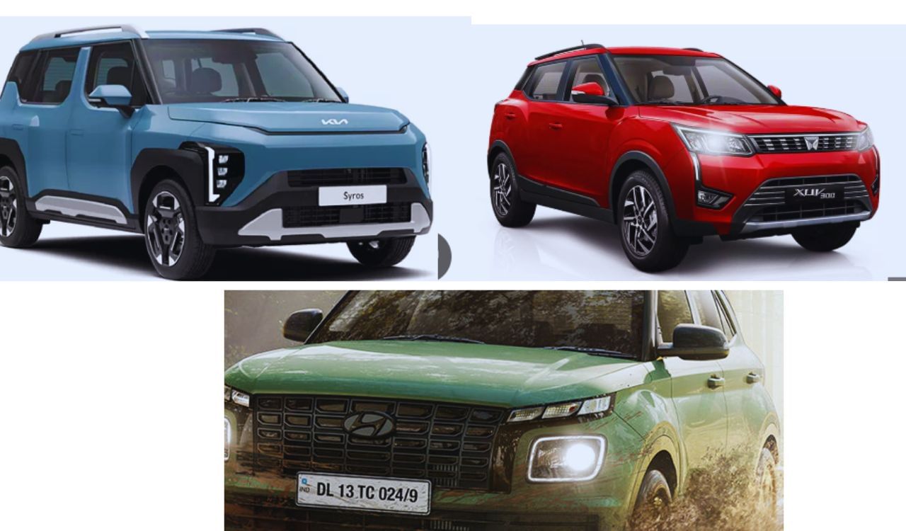 Kia Syros vs Mahindra XUV300 vs Hyundai Venue: जानें कौन है बेहतर ऑप्शन? Kia Syros vs Mahindra XUV300 vs Hyundai Venue: जानें कौन है बेहतर ऑप्शन?