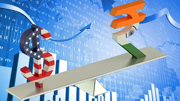 Trade War के बीच डॉलर के खिलाफ रुपये की बड़ी छलांग, 61 पैसे की मजबूती आई Trade War के बीच डॉलर के खिलाफ रुपये की बड़ी छलांग, 61 पैसे की मजबूती आई