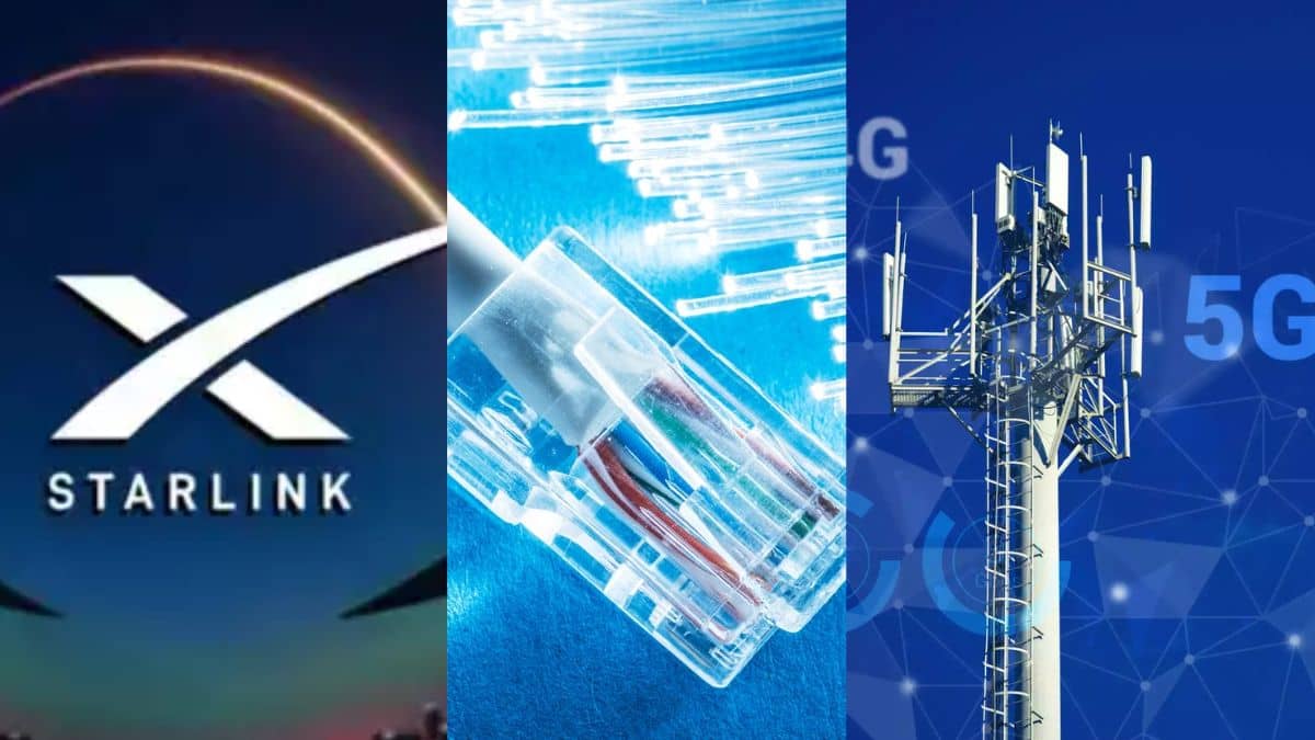 स्टारलिंक, फाइबर ब्रॉडबैंड और 4G/5G में क्या है फर्क, स्पीड से लेकर कॉस्ट तक जानें आपके लिए क्या फायदेमंद स्टारलिंक, फाइबर ब्रॉडबैंड और 4G/5G में क्या है फर्क, स्पीड से लेकर कॉस्ट तक जानें आपके लिए क्या फायदेमंद
