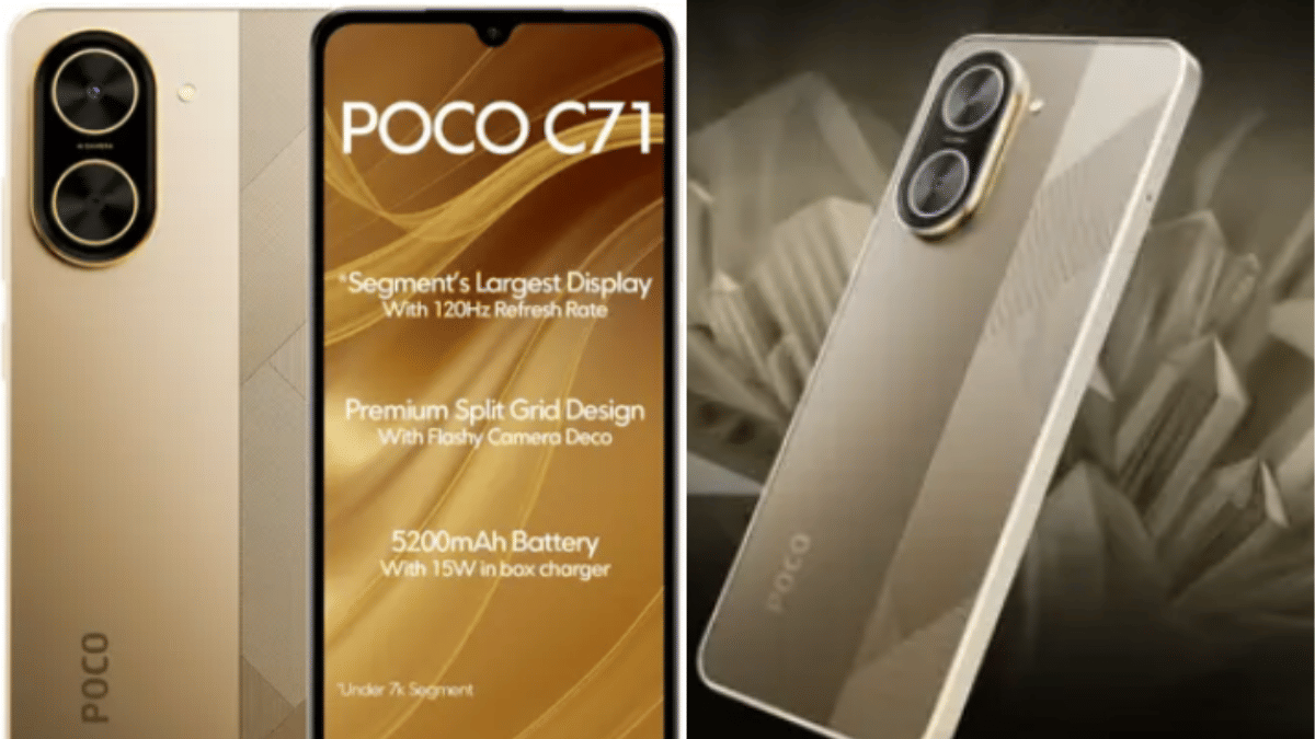iPhone 16 की तरह डिजाइन और बड़ी बैटरी के साथ लॉन्च हुआ Poco C71, जानें कीमत से लेकर सबकुछ iPhone 16 की तरह डिजाइन और बड़ी बैटरी के साथ लॉन्च हुआ Poco C71, जानें कीमत से लेकर सबकुछ