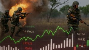 भारत-पाक घमासान के दौरान शेयर मार्केट में निवेशकों के लिए क्या है राय, Kotak Mutual Fund ने दी नसीहत भारत-पाक घमासान के दौरान शेयर मार्केट में निवेशकों के लिए क्या है राय, Kotak Mutual Fund ने दी नसीहत