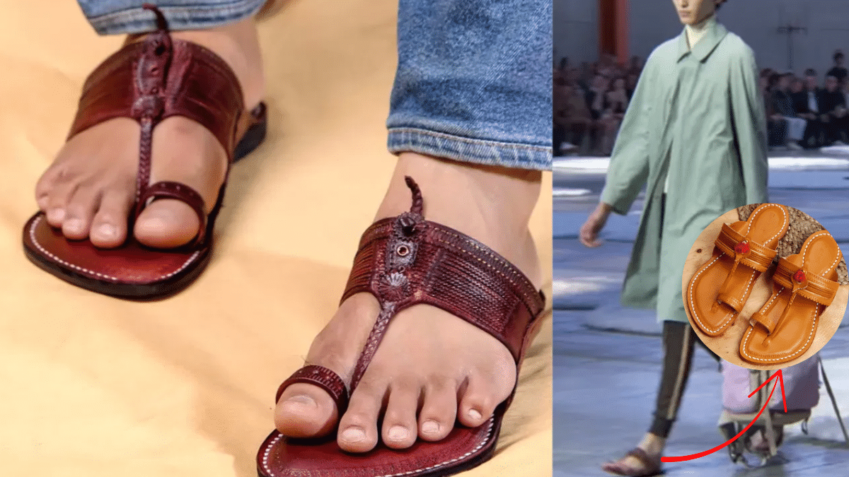Prada ने रैंप पर उतारी ‘कोल्हापुरी’, 150 रुपये की चप्पल अब बन गई 1 लाख की फैशन स्टेटमेंट; क्या है पूरी कहानी Prada ने रैंप पर उतारी ‘कोल्हापुरी’, 150 रुपये की चप्पल अब बन गई 1 लाख की फैशन स्टेटमेंट; क्या है पूरी कहानी