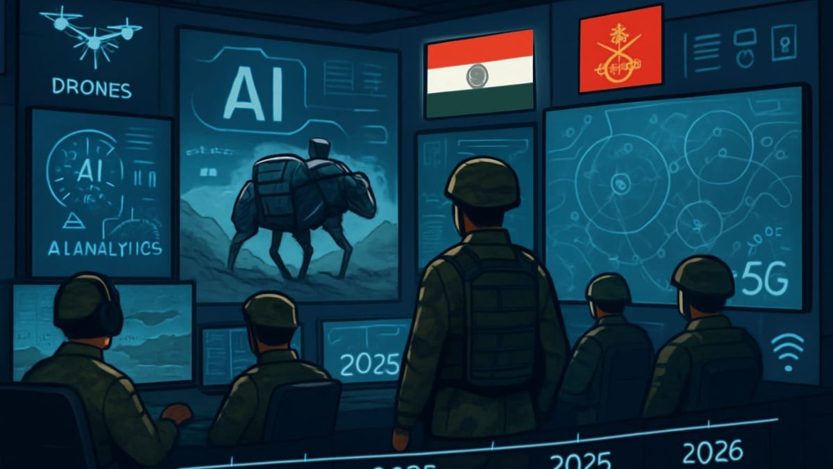 2026 तक बदल जाएगा भारतीय सेना का ऑपरेशन सिस्टम, ड्रोन से लेकर स्मार्ट वॉर रूम तक होगी AI की एंट्री 2026 तक बदल जाएगा भारतीय सेना का ऑपरेशन सिस्टम, ड्रोन से लेकर स्मार्ट वॉर रूम तक होगी AI की एंट्री