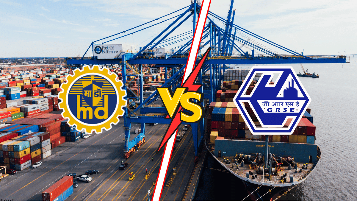 Mazagon Dock vs GRSE: शिप बिल्डिंग का बादशाह कौन? जानें ऑर्डर बुक, रिटर्न और प्रोजेक्ट में कौन है दमदार Mazagon Dock vs GRSE: शिप बिल्डिंग का बादशाह कौन? जानें ऑर्डर बुक, रिटर्न और प्रोजेक्ट में कौन है दमदार
