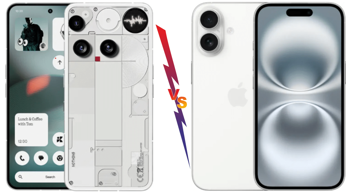 iPhone 16 बनाम Nothing Phone (3): 80000 वाले सेगमेंट में कौन सा स्मार्टफोन है आपके लिए बेस्ट? iPhone 16 बनाम Nothing Phone (3): 80000 वाले सेगमेंट में कौन सा स्मार्टफोन है आपके लिए बेस्ट?