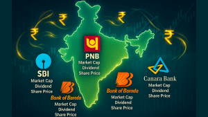 SBI, PNB, BOB या Canara Bank: किस PSU बैंक का है बाजार में दबदबा? डिविडेंड, रिटर्न और मार्केट कैप में कौन आगे SBI, PNB, BOB या Canara Bank: किस PSU बैंक का है बाजार में दबदबा? डिविडेंड, रिटर्न और मार्केट कैप में कौन आगे