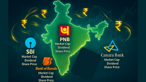 SBI, PNB, BOB या Canara Bank: किस PSU बैंक का है बाजार में दबदबा? डिविडेंड, रिटर्न और मार्केट कैप में कौन आगे SBI, PNB, BOB या Canara Bank: किस PSU बैंक का है बाजार में दबदबा? डिविडेंड, रिटर्न और मार्केट कैप में कौन आगे