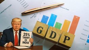 ट्रंप टैरिफ से भारत को लगेगा 30 अरब डॉलर का झटका! GDP में गिरावट का खतरा; घरेलू मांग बनेगी सहारा ! ट्रंप टैरिफ से भारत को लगेगा 30 अरब डॉलर का झटका! GDP में गिरावट का खतरा; घरेलू मांग बनेगी सहारा !