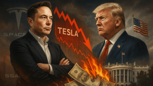 ट्रंप से भिड़े मस्क! गिरा Tesla का शेयर, 1 दिन में 1 लाख करोड़ की चपत, छिन सकती है सब्सिडी; क्या है मामला? ट्रंप से भिड़े मस्क! गिरा Tesla का शेयर, 1 दिन में 1 लाख करोड़ की चपत, छिन सकती है सब्सिडी; क्या है मामला?