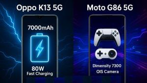 Oppo K13 5G vs Moto G86 5G: किसकी बैटरी है पावरफुल, गेमिंग के लिए कौन है दमदार;  खरीदने से पहले जान लें कौन सा है बेस्ट
