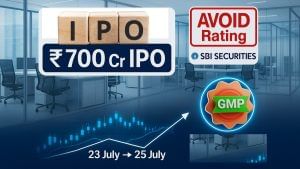 खुलने से पहले ही SBI सिक्योरिटीज ने दी AVOID रेटिंग, 23 जुलाई को दस्तक देगा 700 करोड़ का ये IPO; GMP में है तेजी खुलने से पहले ही SBI सिक्योरिटीज ने दी AVOID रेटिंग, 23 जुलाई को दस्तक देगा 700 करोड़ का ये IPO; GMP में है तेजी