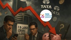 टाटा समूह का मार्केट कैप 8.25 लाख करोड़ घटा, इन शेयरों ने दिया जोर का झटका; TCS का सबसे बुरा हाल टाटा समूह का मार्केट कैप 8.25 लाख करोड़ घटा, इन शेयरों ने दिया जोर का झटका; TCS का सबसे बुरा हाल