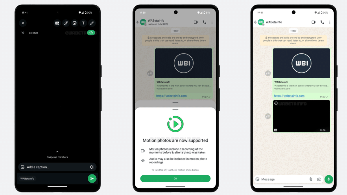 अब WhatsApp पर भी Instagram जैसा मोशन पिक्चर फीचर, फोटो में मिलेगा ऑडियो का तड़का अब WhatsApp पर भी Instagram जैसा मोशन पिक्चर फीचर, फोटो में मिलेगा ऑडियो का तड़का