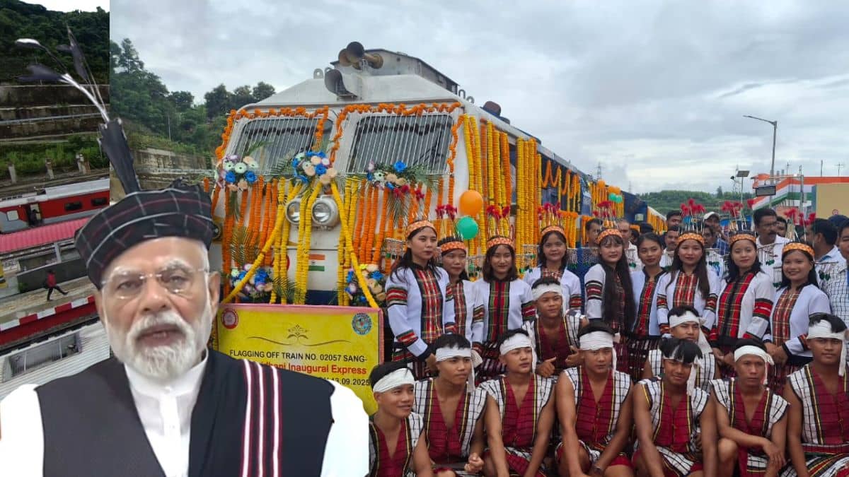 पहली बार मिजोरम पहुंची भारतीय रेल, PM मोदी ने दिवाली से पहले राज्य को दिया बड़ा तोहफा; 3 ट्रेनों को दिखाई हरी झंडी पहली बार मिजोरम पहुंची भारतीय रेल, PM मोदी ने दिवाली से पहले राज्य को दिया बड़ा तोहफा; 3 ट्रेनों को दिखाई हरी झंडी