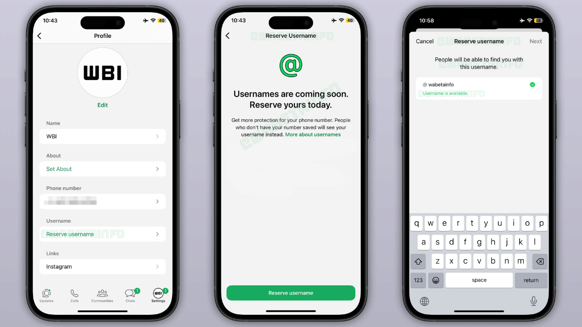 WhatsApp ला रहा है नया यूजरनेम रिजर्वेशन फीचर, जानें यह क्या है और कैसे करेगा काम WhatsApp ला रहा है नया यूजरनेम रिजर्वेशन फीचर, जानें यह क्या है और कैसे करेगा काम
