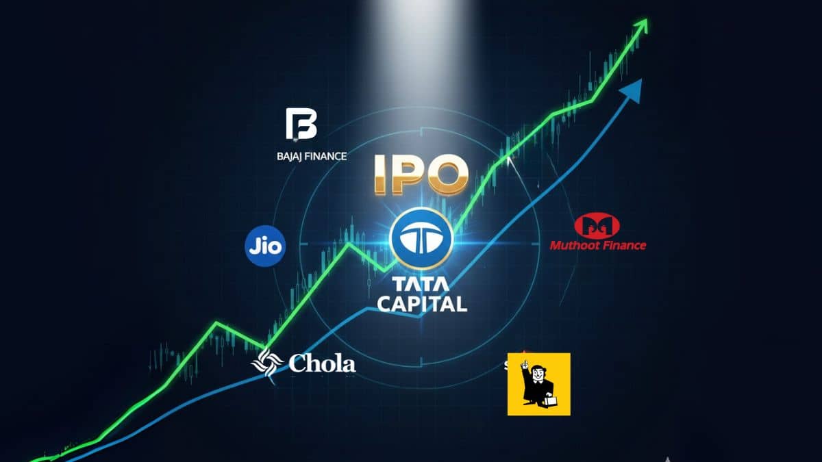 TATA Capital IPO को लेकर हैं एक्साइटेड? जानें Peer कंपनियों की बाजार में कैसी धाक; JIO-SBI Card की कुर्सी खतरे में TATA Capital IPO को लेकर हैं एक्साइटेड? जानें Peer कंपनियों की बाजार में कैसी धाक; JIO-SBI Card की कुर्सी खतरे में