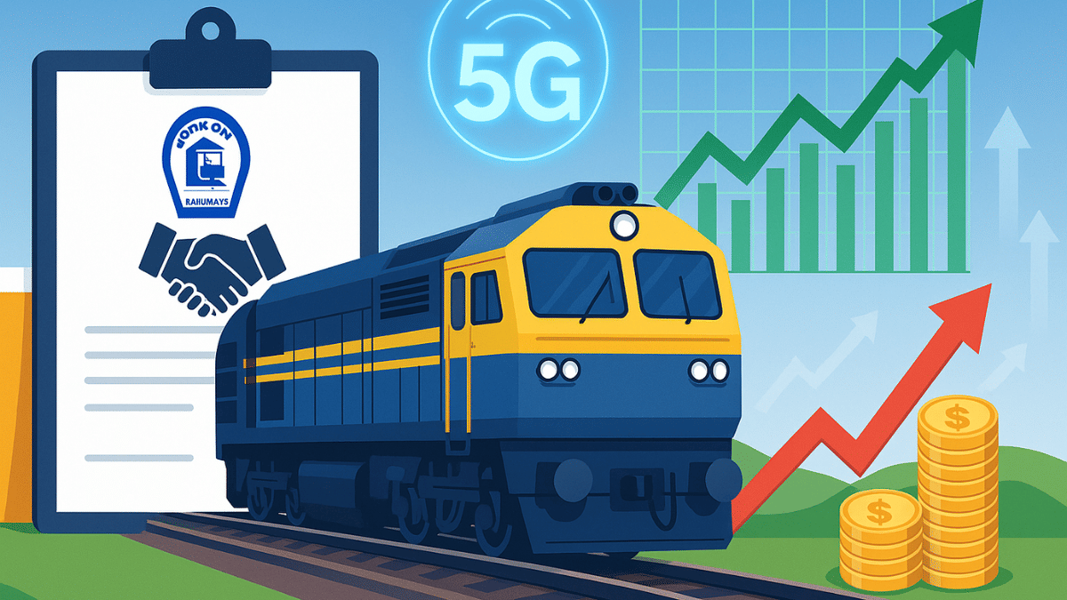 इस IT कंपनी ने रेलवे के साथ साइन किया MoU, शेयरों में दिखी हलचल, 5 साल में दे चुकी है 302% रिटर्न