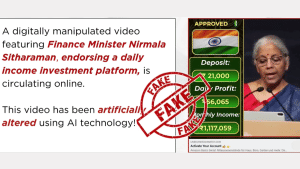 एक दिन में ₹21000 का निवेश बनेगा ₹55000! निर्मला सीतारमण के नाम से वायरल इस दावे का क्या है सच?