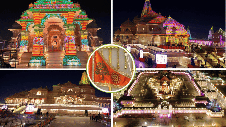 सजी अयोध्या… शिखर पर चमका सूर्य, ॐ और कोविदार वृक्ष, राम मंदिर में पीएम मोदी ने किया ध्वजारोहण; जानें क्या हैं इसके मायने