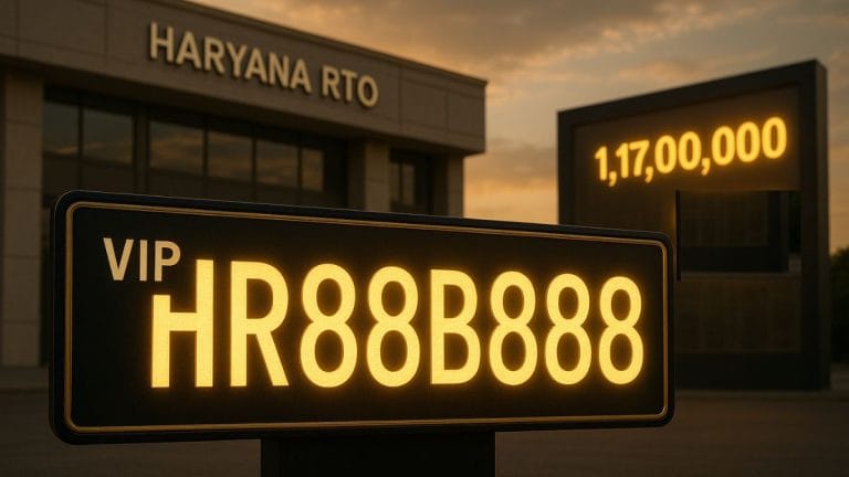 हरियाणा में बना भारत में सबसे महंगे VIP नंबर का रिकॉर्ड, 1.17 करोड़ रुपये में बिका ‘HR88B8888’
