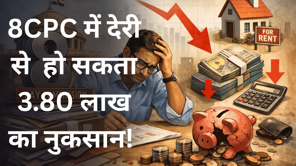 8वें वेतन आयोग में देरी से कर्मचारियों को हो सकता है ₹3.80 लाख तक का घाटा, HRA में हो सकता है नुकसान