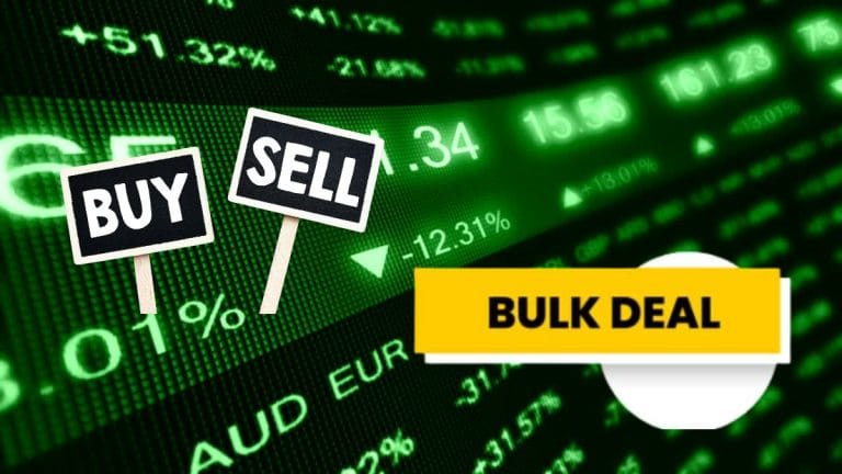 इन 3 शेयरों में Bulk Deal की धूम! खरीद-बिक्री तेज, एक शेयर में आई भारी गिरावट, रडार पर रखें स्टॉक्स