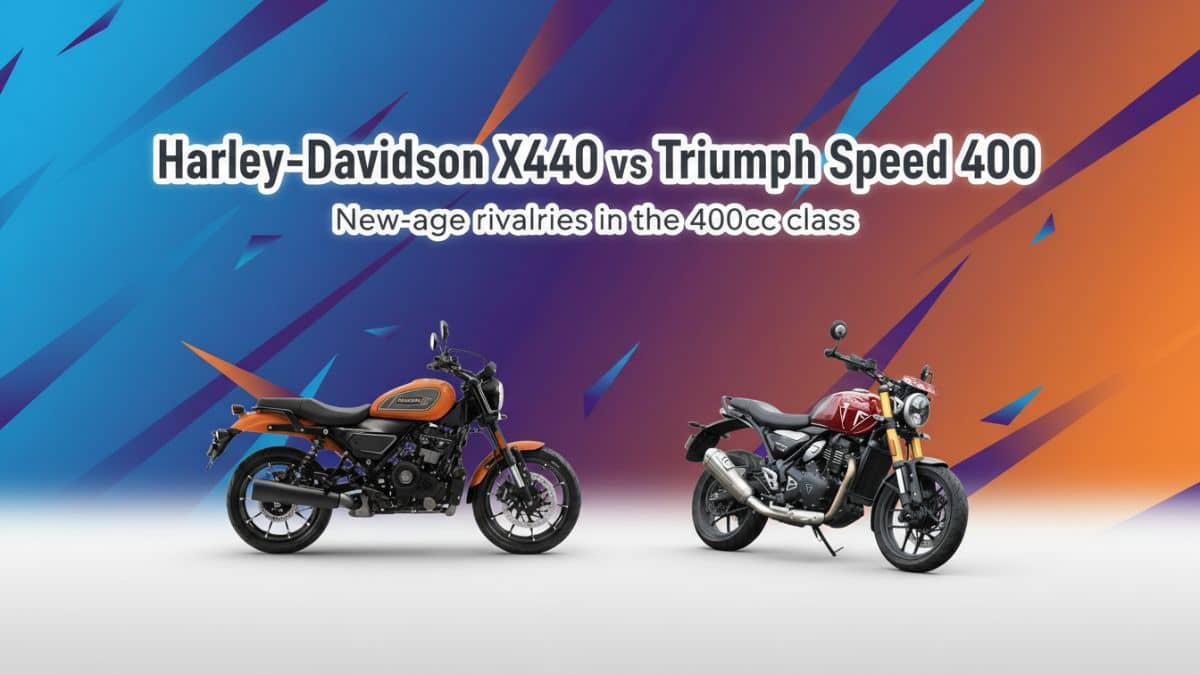 Harley Davidson X440 T बनाम Triumph Speed 400, 400 सीसी सेगमेंट में कौन सी बाइक आपके लिए बेहतर Harley Davidson X440 T बनाम Triumph Speed 400, 400 सीसी सेगमेंट में कौन सी बाइक आपके लिए बेहतर