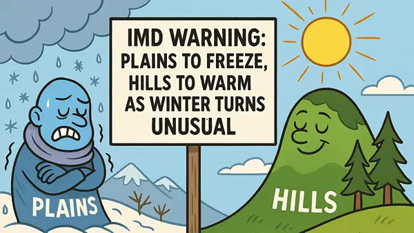 IMD की चेतावनी, मैदानी इलाकों में बढ़ेगी ठंड, पहाड़ों पर चढ़ेगा पारा; इस वजह से बहेगी मौसम की उल्टी गंगा IMD की चेतावनी, मैदानी इलाकों में बढ़ेगी ठंड, पहाड़ों पर चढ़ेगा पारा; इस वजह से बहेगी मौसम की उल्टी गंगा