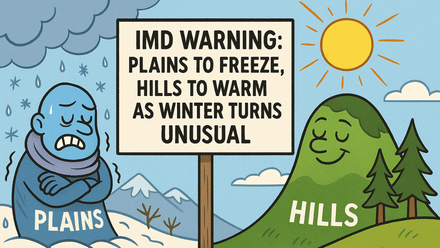 IMD की चेतावनी, मैदानी इलाकों बढ़ेगी ठंड, पहाड़ों चढ़ेगा पारा; इस वजह से बहेगी मौसम की उल्टी गंगा