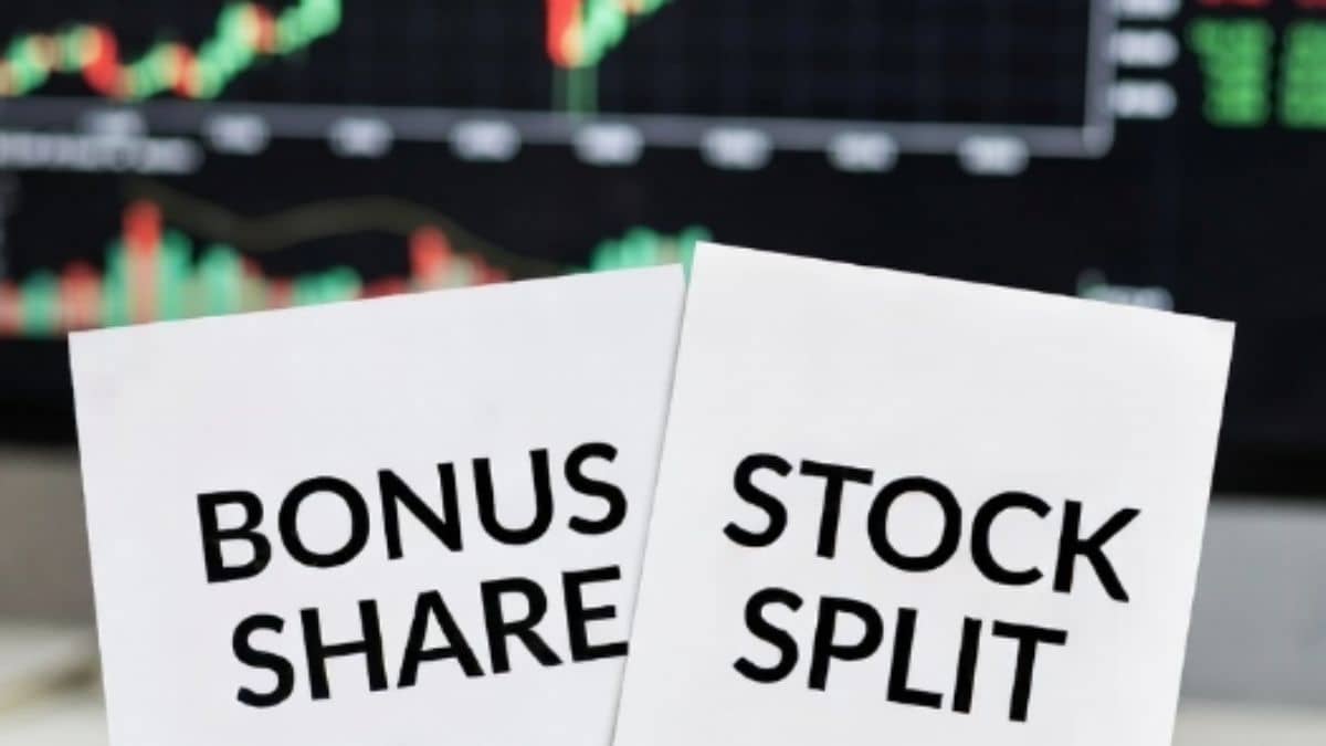 ये NBFC देगी एक पर एक शेयर फ्री, आज है रिकॉर्ड डेट, ये कंपनियां भी देंगी बोनस और स्टॉक स्प्लिट का तोहफा ये NBFC देगी एक पर एक शेयर फ्री, आज है रिकॉर्ड डेट, ये कंपनियां भी देंगी बोनस और स्टॉक स्प्लिट का तोहफा