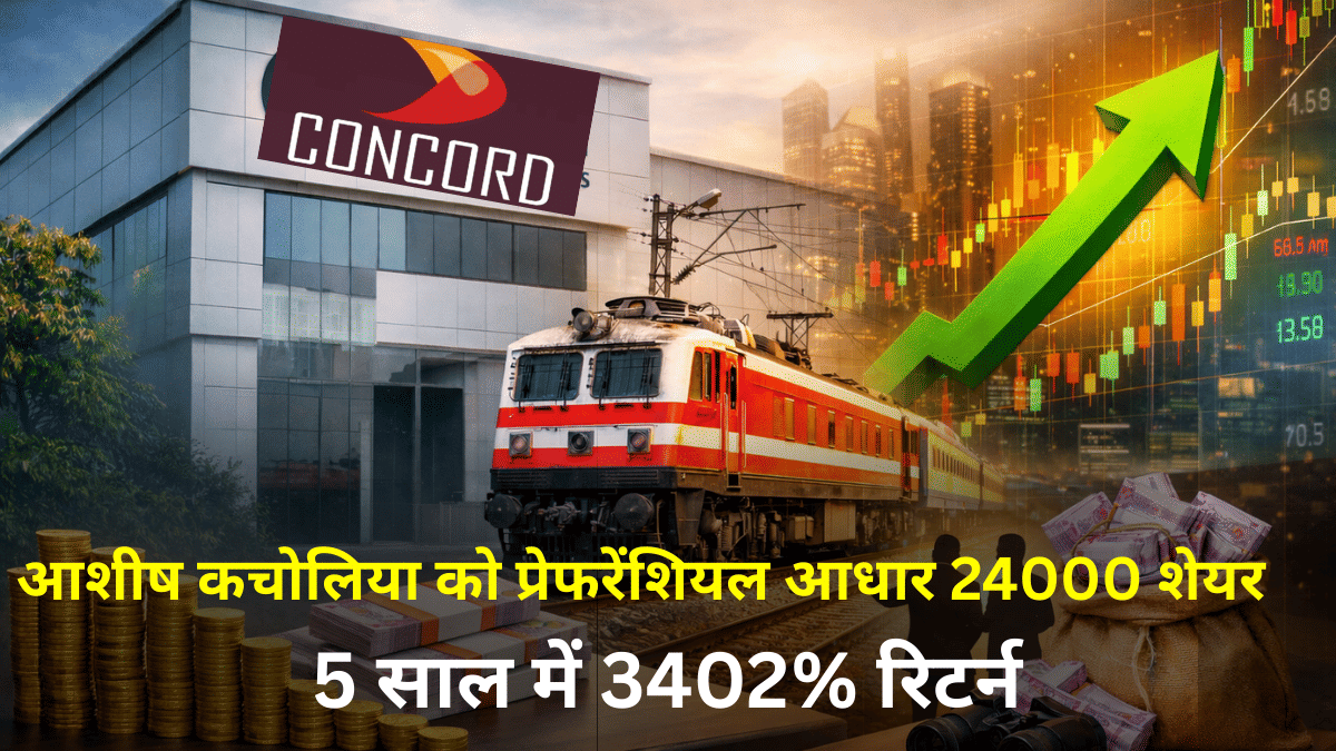 5 साल में 3402% तक रिटर्न देने वाली इस रेलवे स्टॉक में बड़ा अपडेट,आशीष कचोलिया को मिलेंगे 24 हजार शेयर, मुकुल अग्रवाल के पास भी 3.96% हिस्सेदारी
