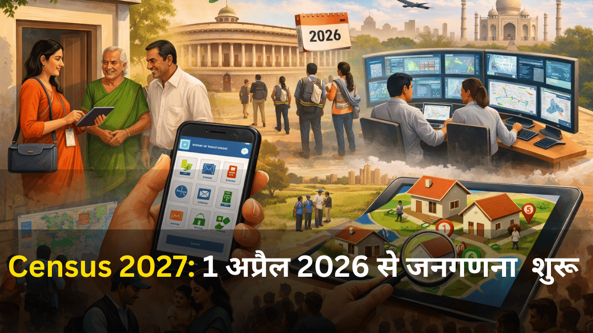 जनगणना 2027 का रोडमैप तैयार, 1 अप्रैल 2026 से शुरू होगा पहला चरण, ऑनलाइन भी दे सकेंगे अपनी डिटेल्स, मकानों की भी होगी गिनती