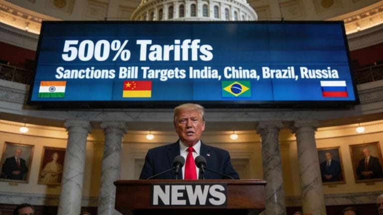 भारत- चीन- ब्राजील पर 500 फीसदी टैरिफ लगाएगा US! ट्रंप ने बिल को दी मंजूरी; अमेरिकी सांसद का बड़ा दावा