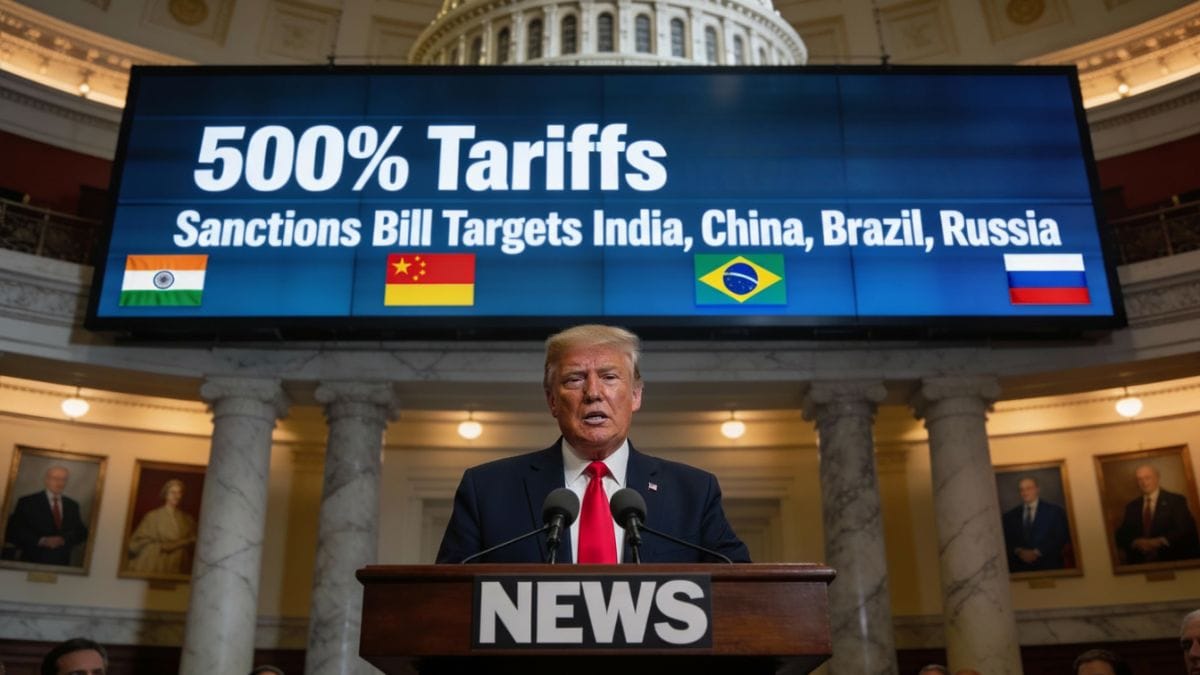भारत- चीन- ब्राजील पर 500 फीसदी टैरिफ लगाएगा US! ट्रंप ने बिल को दी मंजूरी; अमेरिकी सांसद का बड़ा दावा