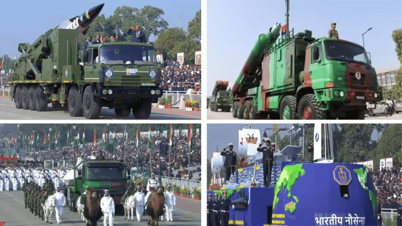 Republic Day 2026: परेड में छाया मेक इन इंडिया टैंक, मिसाइल और ड्रोन ने बढ़ाया देश का मान; तस्वीरों में देखें