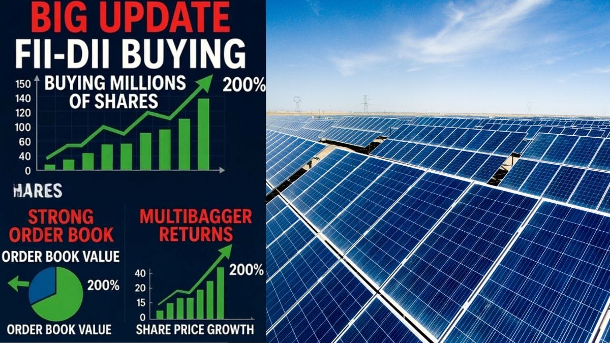 कमाल का ऑर्डर बुक और मल्टीबैगर रिटर्न! इस सोलर स्टॉक पर आया बड़ा अपडेट, FII-DII ने खरीदे लाखों शेयर