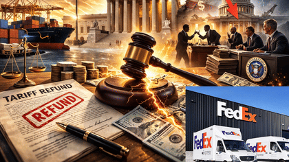 ट्रंप टैरिफ पर घमासान! FedEx ने अमेरिकी सरकार पर ठोका मुकदमा, मांगा पूरा रिफंड, सुप्रीम कोर्ट के फैसले के बाद उठाया कदम