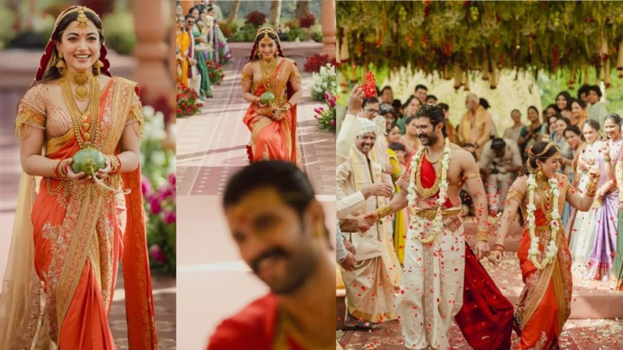 एक-दूजे के हुए रश्मिका मंदाना और विजय देवरकोंडा, तेलुगु रीति-रिवाजों से हुई शादी; देखें तस्वीरें