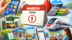 1 मार्च 2026 से लागू होंगे नए नियम: रेलवे ऐप, LPG, सिम कार्ड और बैंकिंग बदलावों का आपकी जेब पर पड़ेगा सीधा असर