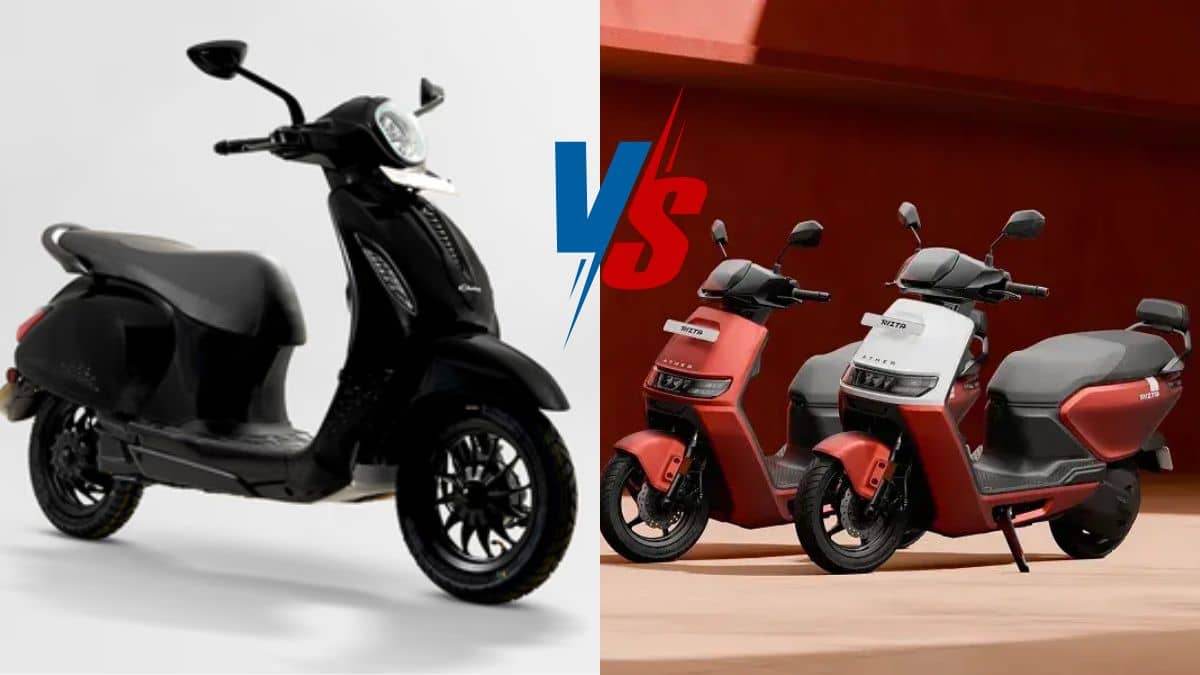 Bajaj Chetak 3001 vs Ather Rizta S: किसमें ज्यादा दम? जानें परफॉर्मेंस, फीचर्स में कौन आगे Bajaj Chetak 3001 vs Ather Rizta S: किसमें ज्यादा दम? जानें परफॉर्मेंस, फीचर्स में कौन आगे