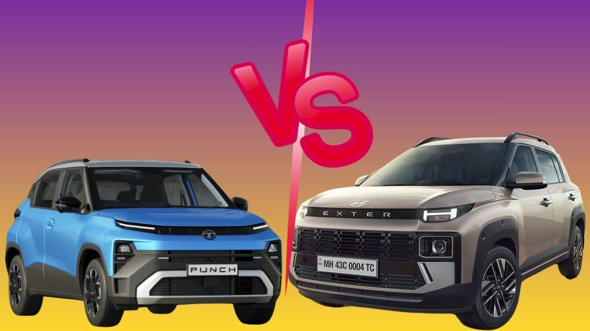 Hyundai Exter vs Tata Punch: छोटी SUV में किसका जलवा; जानें कीमत, फीचर्स और सेफ्टी में कौन दमदार? Hyundai Exter vs Tata Punch: छोटी SUV में किसका जलवा; जानें कीमत, फीचर्स और सेफ्टी में कौन दमदार?
