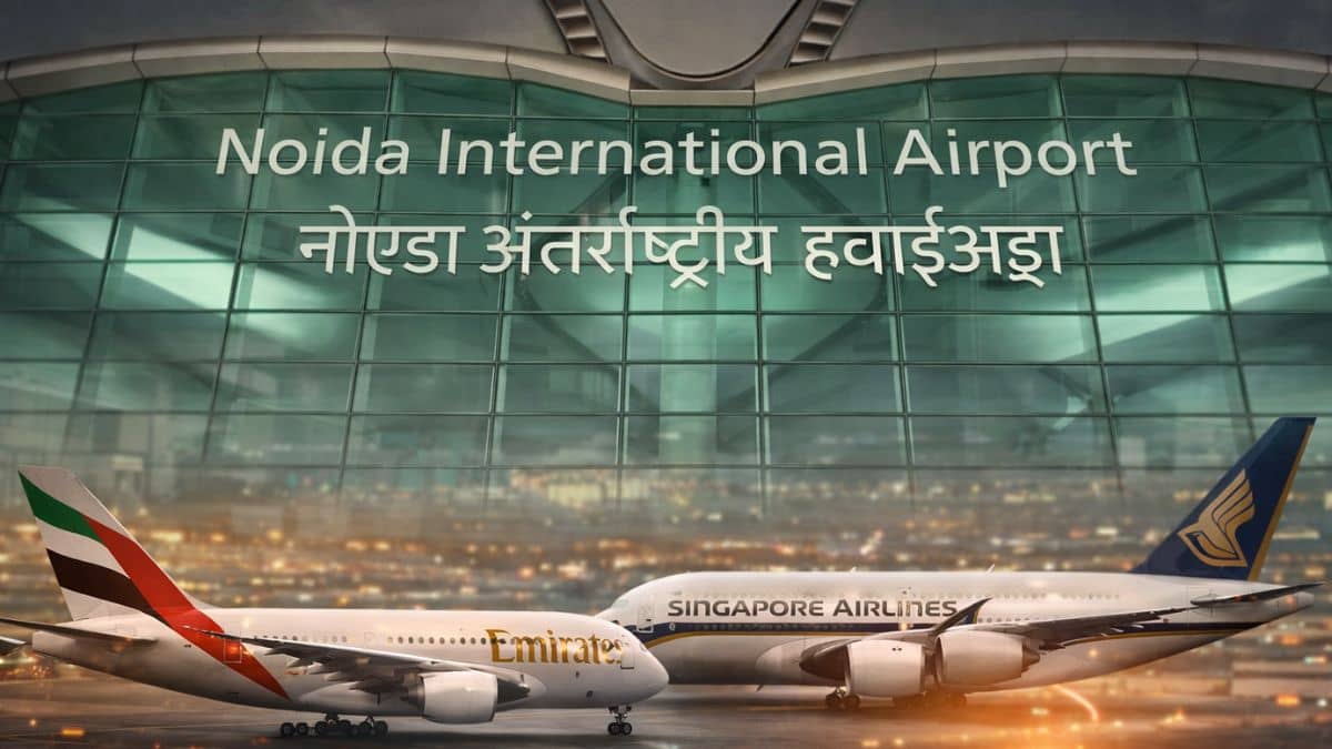 दुबई-सिंगापुर को जाता है भारतीय एविएशन का ₹2 लाख करोड़… क्या जेवर एयरपोर्ट रोक पाएगा भारत का ‘ट्रांजिट लीकेज’? दुबई-सिंगापुर को जाता है भारतीय एविएशन का ₹2 लाख करोड़… क्या जेवर एयरपोर्ट रोक पाएगा भारत का ‘ट्रांजिट लीकेज’?