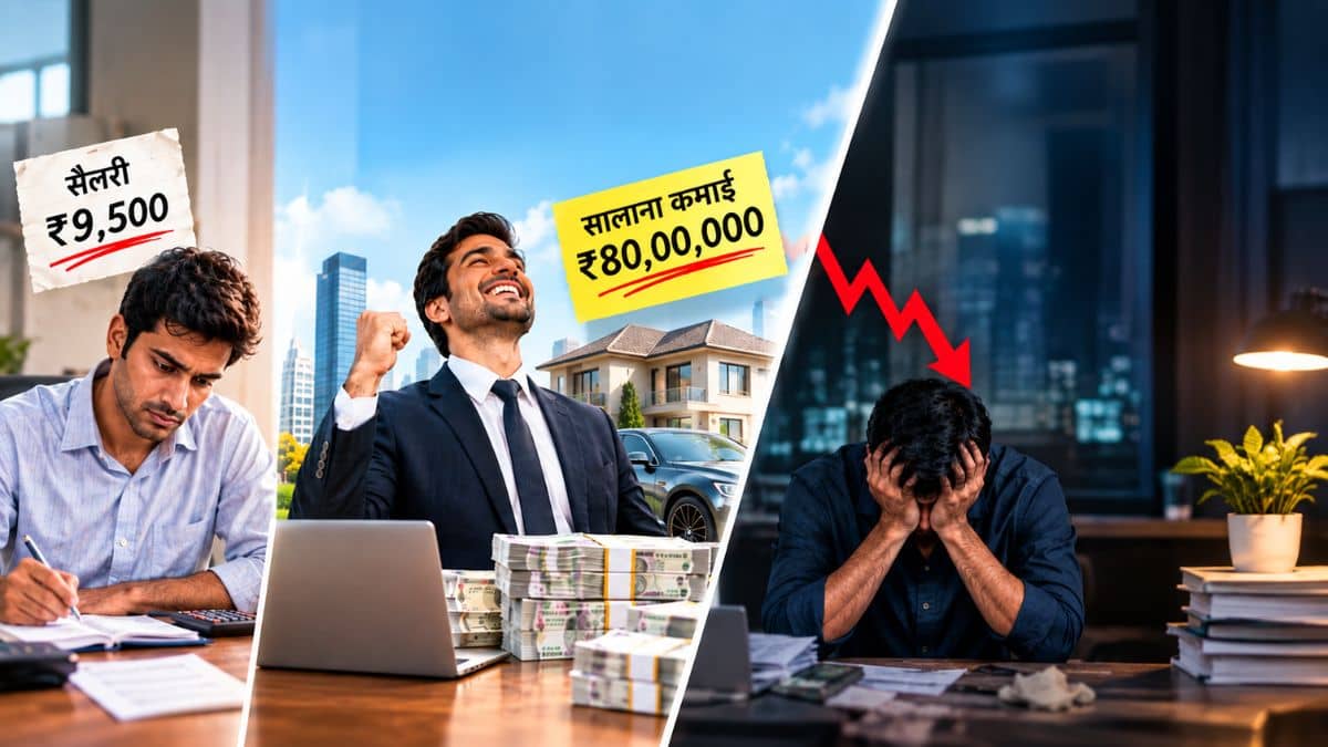 ₹9,500 की सैलरी से ₹80 लाख सालाना कमाई, फिर सब खत्म! इस शख्स से सीखें पैसों के 5 सबक ₹9,500 की सैलरी से ₹80 लाख सालाना कमाई, फिर सब खत्म! इस शख्स से सीखें पैसों के 5 सबक
