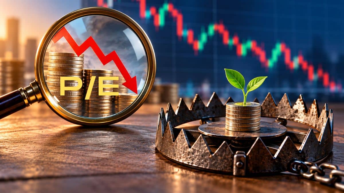 लो P/E देखकर स्टॉक खरीदने की गलती न करें! सस्ता दिखने वाला शेयर बन सकता है बड़ा वैल्यू ट्रैप; 8 फैक्टर्स पर रखें नजर लो P/E देखकर स्टॉक खरीदने की गलती न करें! सस्ता दिखने वाला शेयर बन सकता है बड़ा वैल्यू ट्रैप; 8 फैक्टर्स पर रखें नजर