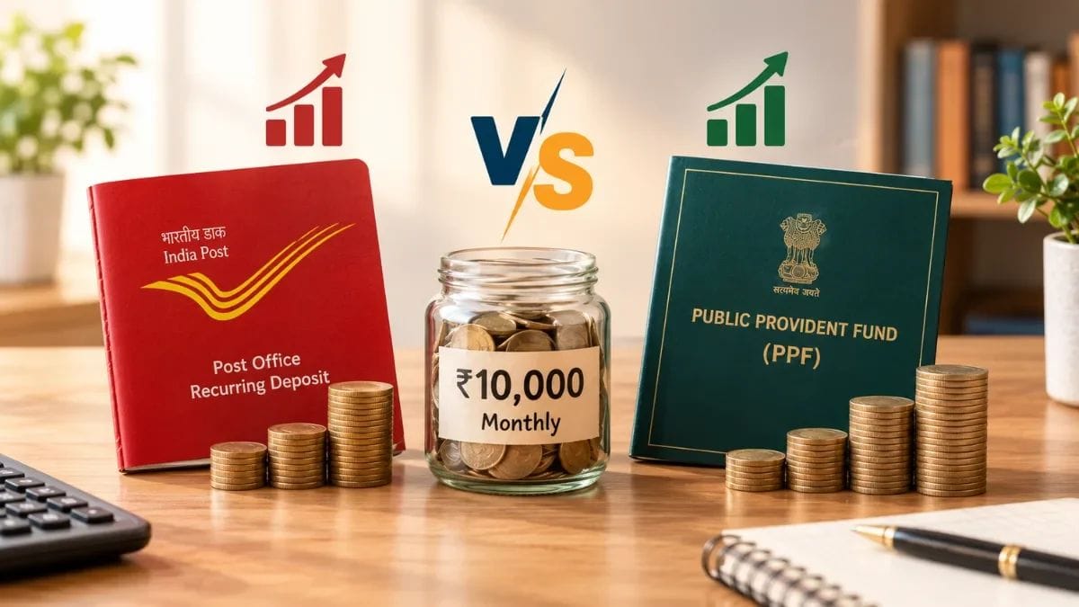 पोस्ट ऑफिस RD vs PPF: ₹10,000 महीने जमा करने पर कहां बनेगा ज्यादा पैसा?